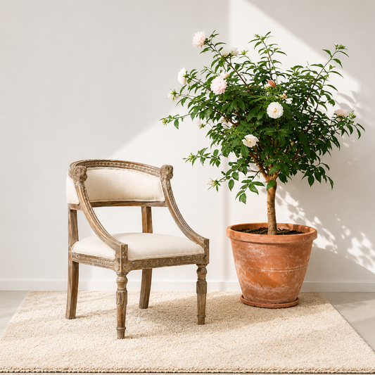 Vintage French Style Upholstered Accent Chair
