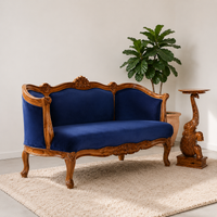 Royal Handcrafted Velvet Upholstered Sofa