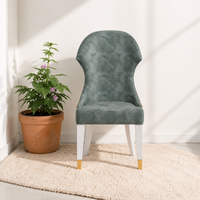 Elegant Floral Upholstered Accent Chair with Velvet Seat
