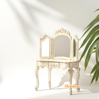 Antique Style Vanity Dressing Table with Mirror